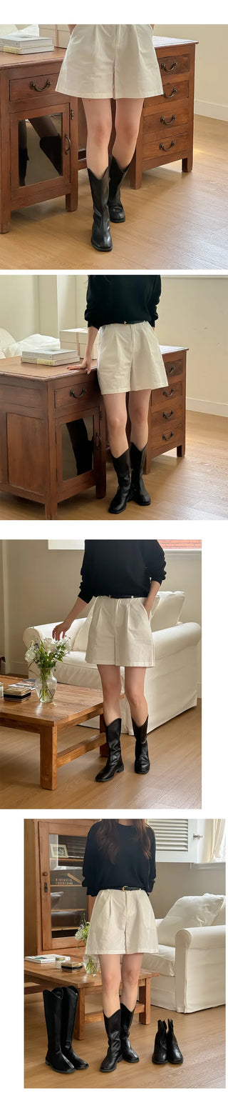 Karin Fall Western Wide Leg Long Boots (3cm)