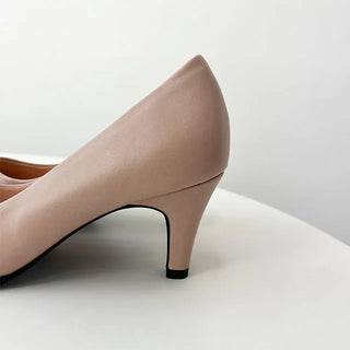 Borin Basic Simple Interview Shoes Big Size Middle Heel (7/5cm)