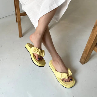 UM Gopchang Shirring Point Full-heel Height-increasing Sturdy Slippers (3cm)