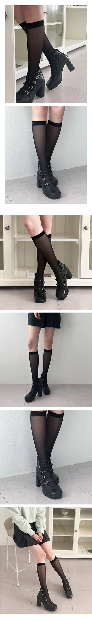 Bene Buckle Gaboshi Mary Jane Heel Pumps (9cm)