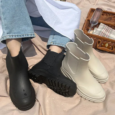 Saint Chelsea Western Short Ankle Rain Boots (3cm)