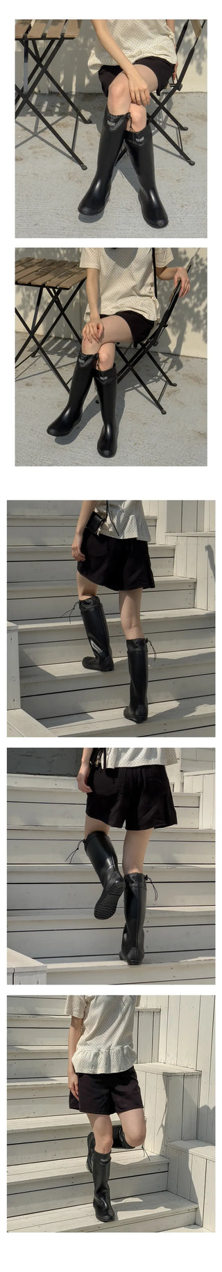 Luan String Long Rain Boots (2.5cm)
