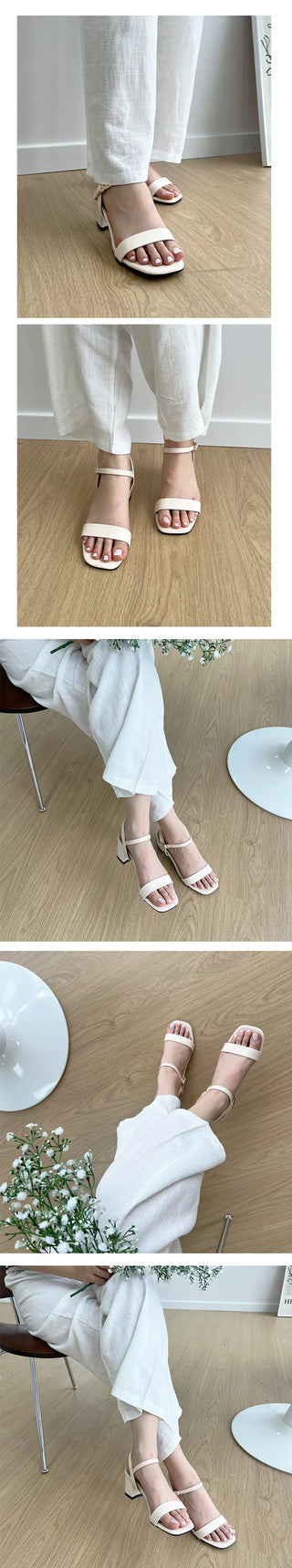 Chloe Simple Basic First-Line Summer Heel Sandals (5/2CM)