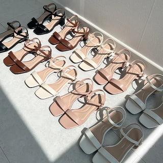 Chloe Simple Basic First-Line Summer Heel Sandals (5/2CM)