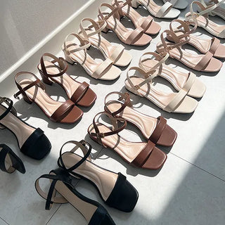 Chloe Simple Basic First-Line Summer Heel Sandals (5/2CM)