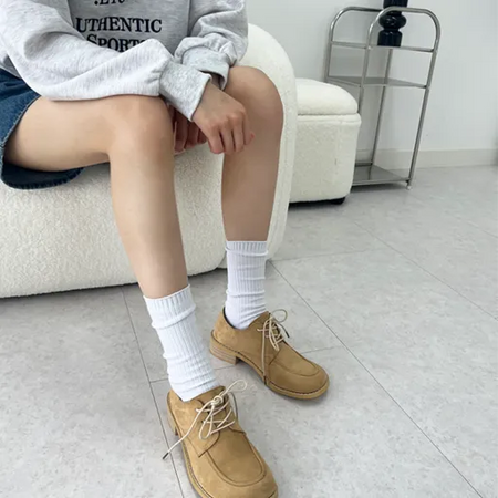 Camu Suede Lace-Up Loafers (3.5cm)