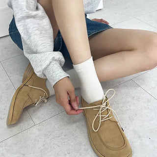 Camu Suede Lace-Up Loafers (3.5cm)