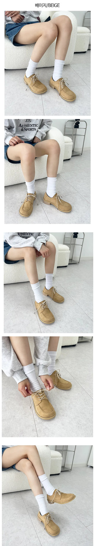 Camu Suede Lace-Up Loafers (3.5cm)