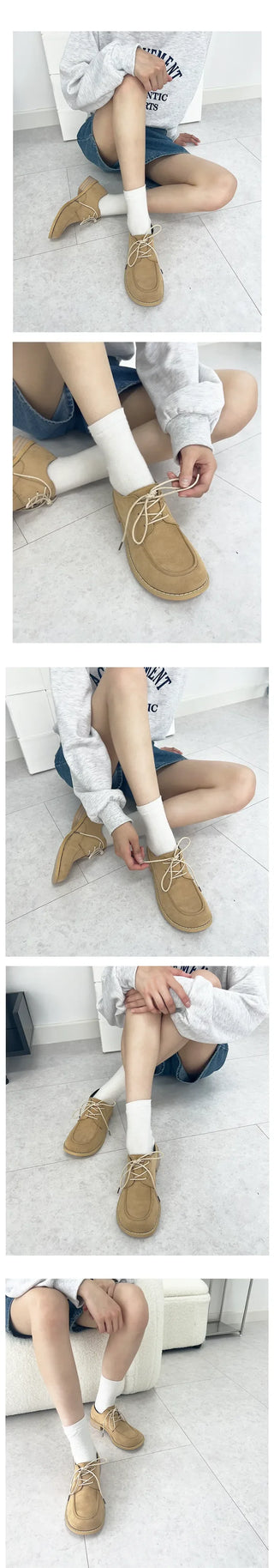 Camu Suede Lace-Up Loafers (3.5cm)