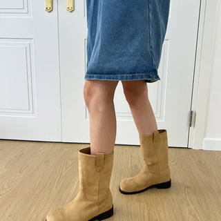 Lovely Round-Neck Round-Heel Loose-Fit Fall Short Mid-Calf Boots (3CM)