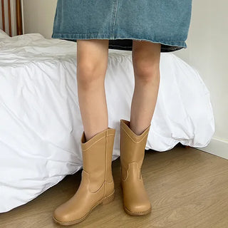 Ben Wide Boots Autumn Western Midi Big Size Boots (3CM)