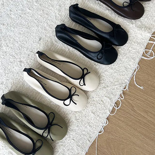 Jane lightweight round-toe ribbon flats (1cm)