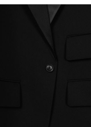 [UNAWARES] Satin Acetate Structure Collar Suit