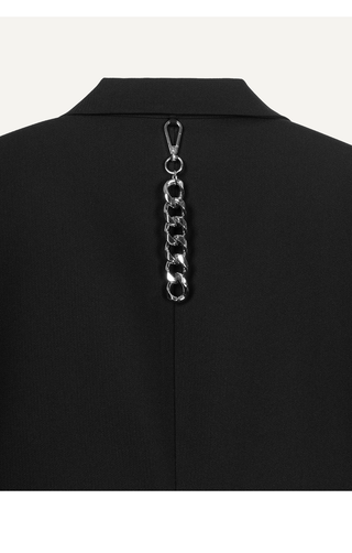 [UNAWARES] Satin Acetate Structure Collar Suit