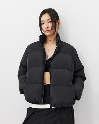 [UNAWARES] Embroidery Short Cotton-Padded Jacket