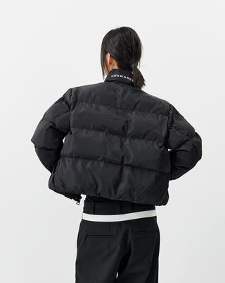 [UNAWARES] Embroidery Short Cotton-Padded Jacket