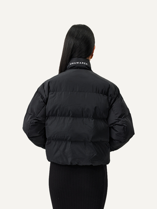 [UNAWARES] Embroidery Short Cotton-Padded Jacket
