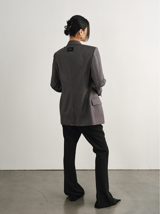[UNAWARES] Chiffon Fabric Draping Single Pleated Flared Trousers