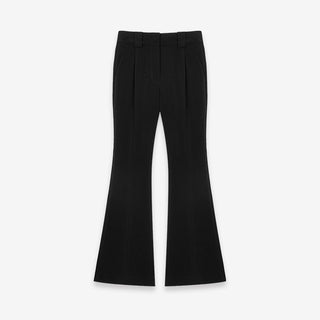 [UNAWARES] Chiffon Fabric Draping Single Pleated Flared Trousers