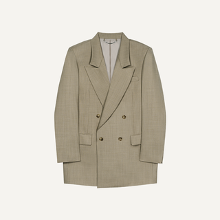 [UNAWARES] Old Money Merino Wool Collar Padded Shoulder Suit