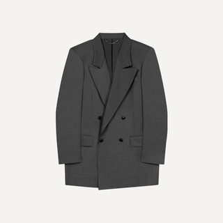 [UNAWARES] Old Money Merino Wool Collar Padded Shoulder Suit