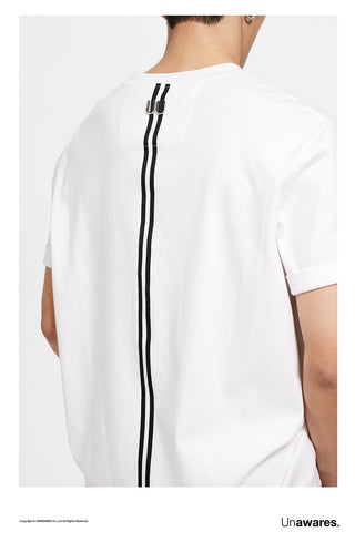 [UNAWARES] Cotton Double-Sided Contrast Color Braid T-Shirt