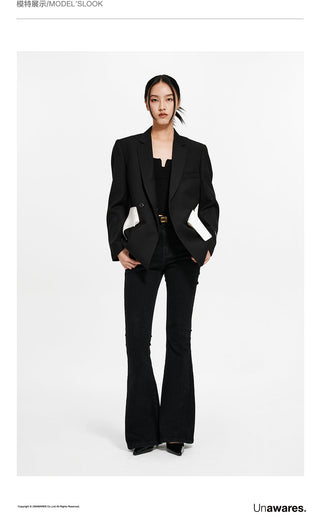 [UNAWARES] Velcro Waist Seal Inlaid Double-Breasted Suit