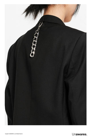 [UNAWARES] Velcro Waist Seal Inlaid Double-Breasted Suit