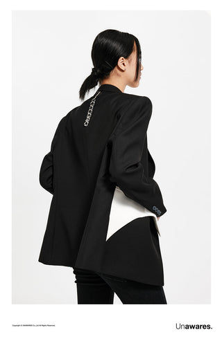 [UNAWARES] Velcro Waist Seal Inlaid Double-Breasted Suit