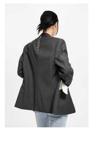 [UNAWARES] Velcro Waist Seal Inlaid Double-Breasted Suit