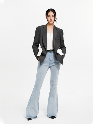 [UNAWARES] Velcro Waist Seal Inlaid Double-Breasted Suit