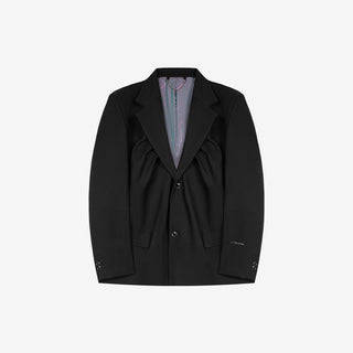 [UNAWARES] Texture Dark Lines Wrinkle Design Loose Suit