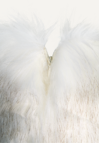 [UNAWARES] Gradient Dyed Tip Fur Mini Skirt