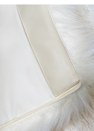[UNAWARES] Gradient Dyed Tip Fur Mini Skirt