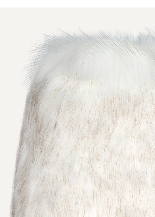 [UNAWARES] Gradient Dyed Tip Fur Mini Skirt