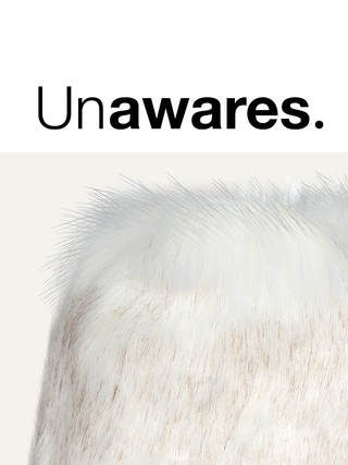 [UNAWARES] Gradient Dyed Tip Fur Mini Skirt