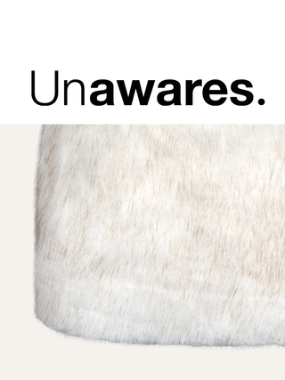 [UNAWARES] Gradient Dyed Tip Fur Mini Skirt