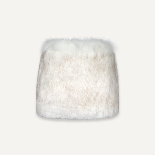 [UNAWARES] Gradient Dyed Tip Fur Mini Skirt