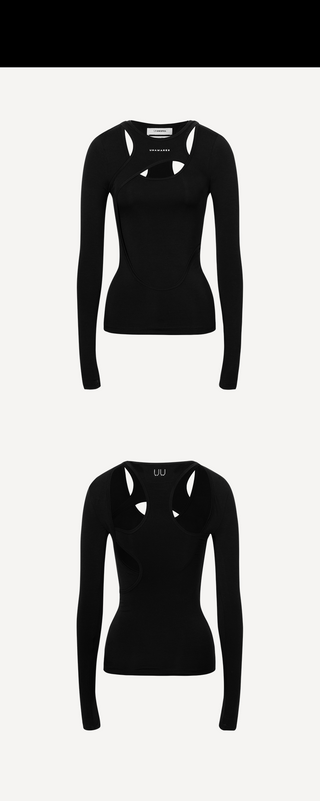 [UNAWARES] Two layer Knitted Long-Sleeved Top