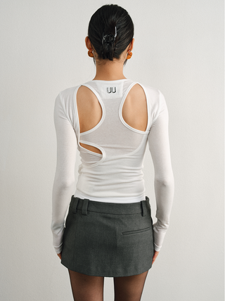 [UNAWARES] Double-Layer Waist Pin Buckle Mini Skirt