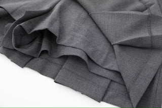 high-waist retro pleated slim skirt