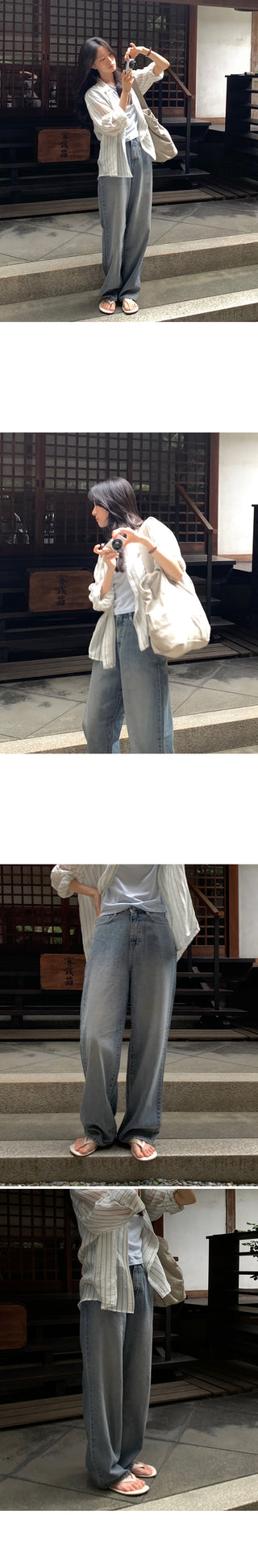(basic/long) Summer denim pants - 3 colors