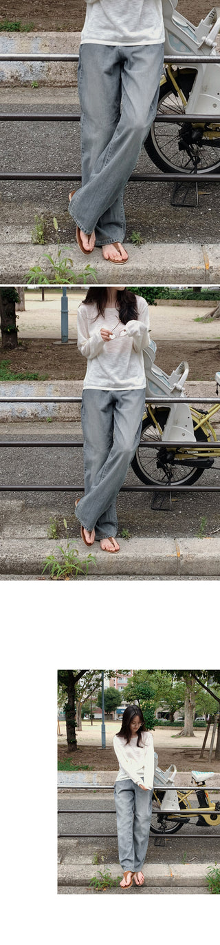 (basic/long) Summer denim pants - 3 colors