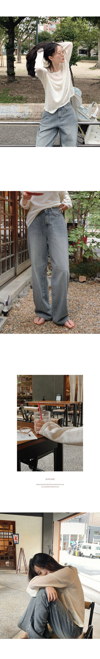 (basic/long) Summer denim pants - 3 colors