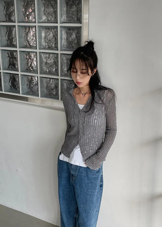 vintage net collar cardigan (2c)