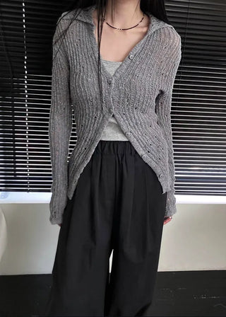 vintage net collar cardigan (2c)