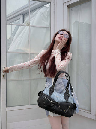 denim stitch crossbody