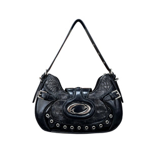 black croc crossbody