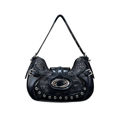 black croc crossbody