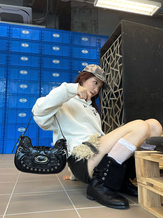 black croc crossbody